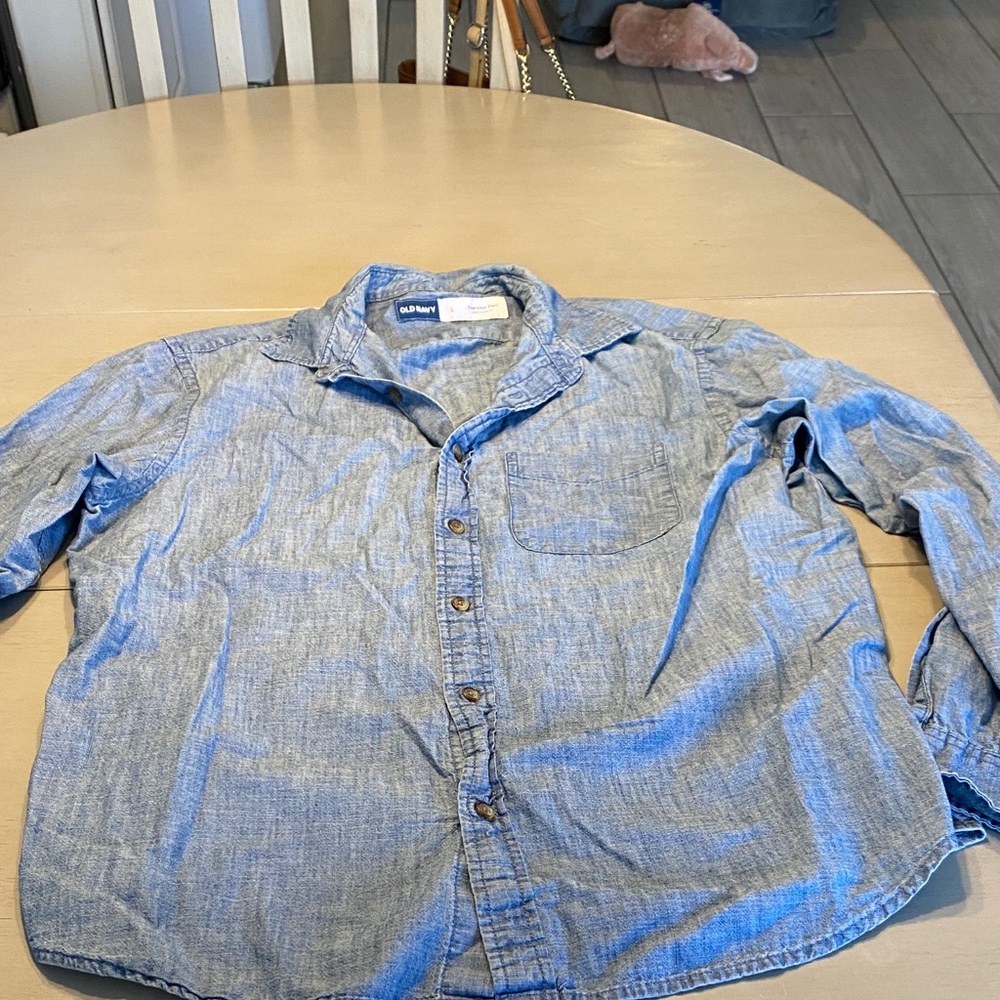 Old Navy Light Blue Casual Button Down Shirt